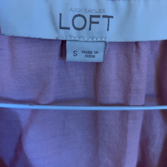 Loft Pink, Ruffled Button Down Blouse, Size S - Picture 2 of 2